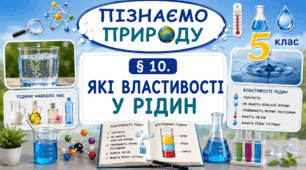 Які властивості у рідин.Презентація, інфографіка, робочий аркуш
