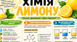 «Хімія навколо нас: хімія їжі та напоїв» комплект із 17 сучасних навчальних постерів для кабінету хімії