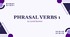 НМТ Phrasal Verbs 1 A-G