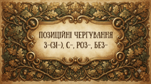Позиційні чергування з-(зі-), с-, роз-, без-