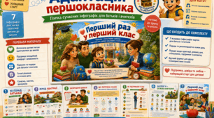 "Адаптація першокласника". Папка сучасних інфографік для батьків і вчителів