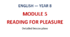 Комплект конспектів уроків англійської мови 8 клас (Full Blast plus 8) - Module 5 "READING FOR PLEASURE"
