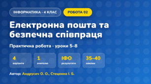 Практична робота «Електронна пошта та безпечна співпраця» (4 клас, Інформатика, Андрусич О. О., Стеценко І. Б.)