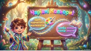 «Мнемотаблиця "Чарівні кольори (англійською)"»
