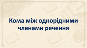 Кома між однорідними членами речення. Тренувальні вправи