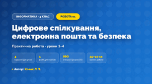 Практична робота «Цифрове спілкування, електронна пошта та безпека» (4 клас, Інформатика, Козак Л. З.)