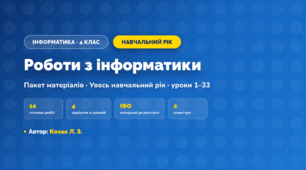 Пакет робіт за навчальний рік (4 клас, Інформатика, Козак Л. З.)