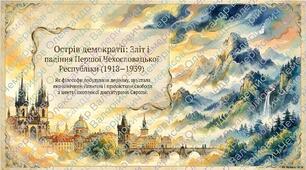 Презентація «Чехословацька республіка у міжвоєнний період (1918–1939 рр.): острів демократії та трагедія Мюнхенської змови»