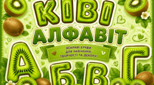🍓🍌🥝🍊 Ківі алфавіт — стильне оформлення!
