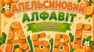 🍓🍌🥝🍊 Апельсиновий алфавіт — стильне оформлення!