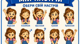 Дидактичний плакат «Мій настрій. Обери свій настрій»