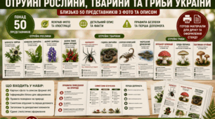 Матеріали для стенду Отруйні рослини, тварини та гриби України