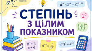 Степінь з цілим показником. Властивості степенів