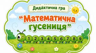 Дидактична гра "Математична гусениця" (від 1 до 9)