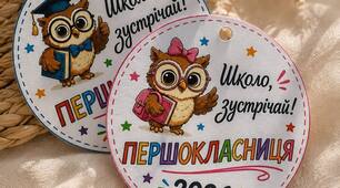 🦉 Медальки для першокласників “Школо, зустрічай!” 2026