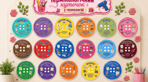 Термінологічний куточок з технологій у формі ґудзиків