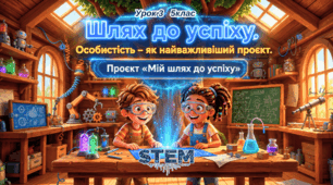 5 клас STEM Урок 3 Шлях до успіху. Особистість – як найважливіший проєкт. Поняття проєкту. Проєкт від ідеї до втілення. Проєкт «Мій шлях до успіху».  Презентація+Робочий аркуш+Емоційний криголам+інтерактивне завдання та вікторина