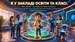 5 клас STEM Урок 4 Я у закладі освіти та класі. Моя школа – це люди, які мене оточують. Кількісний та якісний склад учасників освітнього процесу закладу освіти. Професії сучасної школи. Презентація+Робочий аркуш+ завдання в цифровому середовищі