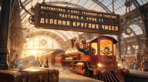 Урок 11. Частина 4. «Ділення круглих чисел». Математика. 2 клас. Технологія «Росток»