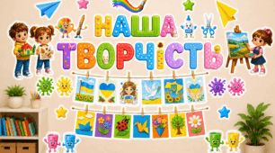 Яскравий куточок для школи або садочка «НАША ТВОРЧІСТЬ»!