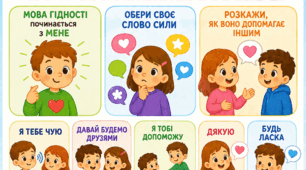 Дидактичні матеріали для вихователів  "Мова гідності"