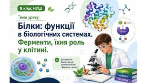 Презентація "Білки: функції в біологічних системах. Ферменти, їхня роль у клітині" 9 клас НУШ