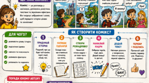 Постер «Створення медіапродуктів. Комікс»