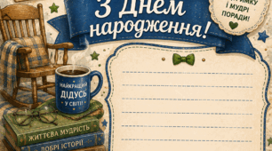 Комплект постерів «Листівки з Днем народження» (для бабусі та дідуся)