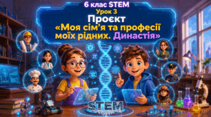6 клас STEM Урок 3 Проєкт "Моя сім’я  та професії моїх рідних. Династія". Презентація+Робочий аркуш+шаблон для проєкту