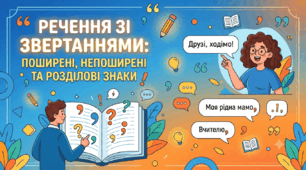 Речення зі звертаннями: поширені, непоширені та розділові знаки