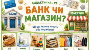 Дидактична гра "Банк чи магазин"