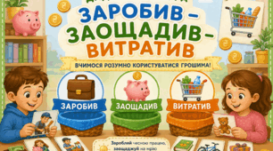 Дидактична гра "Заробив.Заощадив.Витратив"