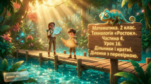 Урок 16. Частина 4. «Ділення круглих чисел із переходом через розряд». Математика. 2 клас. Технологія «Росток»