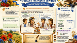 Вправа для усної взаємодії (ГР1) «Словесний портрет: деталізація» (Тема: «Означення. Узгоджені й неузгоджені означення», 8 клас НУШ)