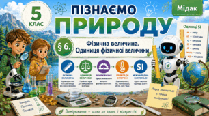 Фізична величина. Одиниця фізичної величини. Презентація, інфографіка, робочий аркуш