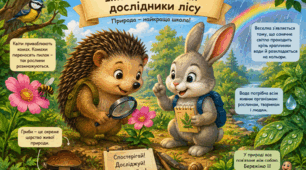 Наукова казка «Їжачок і Зайчик – дослідники лісу»