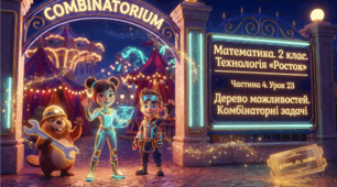 Урок 23. Частина 4. «Дерево можливостей. Комбінаторні задачі». Математика. 2 клас. Технологія «Росток»