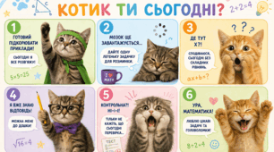 Вправа" Який ти математичний котик"