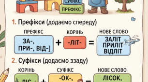 Навчальний постер "Словотворення "