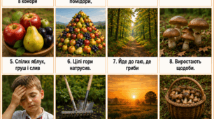 Мнемотаблиця до вірша "Вересень" М.  Сингаївського