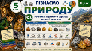 Речовини підземного царства: метали і неметали. Презентація, інфографіка, робочий аркуш