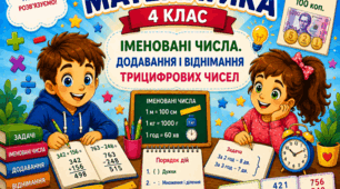 Урок 3. Іменовані числа. Додавання і віднімання трицифрових чисел. Математика