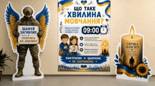 🇺🇦 Комплект декору «Хвилина мовчання» 🇺🇦