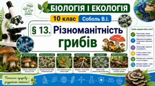 Різноманітність грибів. Презентація, інфографіка, робочий аркуш