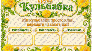Оформлення групи «Кульбабка»
