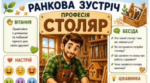 Ранкова зустріч. Професія дня - СТОЛЯР