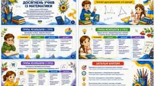 Групи результатів з математики з критеріями оцінювання
