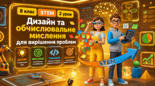 8 клас STEM 2 урок Дизайн та обчислювальне мислення для вирішення проблем. Презентація+Робочий аркуш+Емоційне налаштування+проєкт  в групах