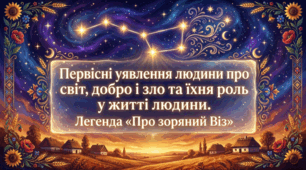 5 клас. Первісні уявлення людини про світ, добро і зло та їхня роль у житті людини. Легенда "Про зоряний Віз". Презентація, інфографіка, робочий аркуш