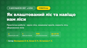 Практична робота «Як влаштований ліс та навіщо нам ліси» (4 клас, Я досліджую світ, Волощенко О. В., Козак О. П., Остапенко Г. С.)